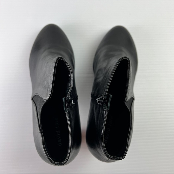 David Tate Booties womens 9.5 Black Pikie Leather Ankle Boots Winter Fashion - Picture 4 of 14